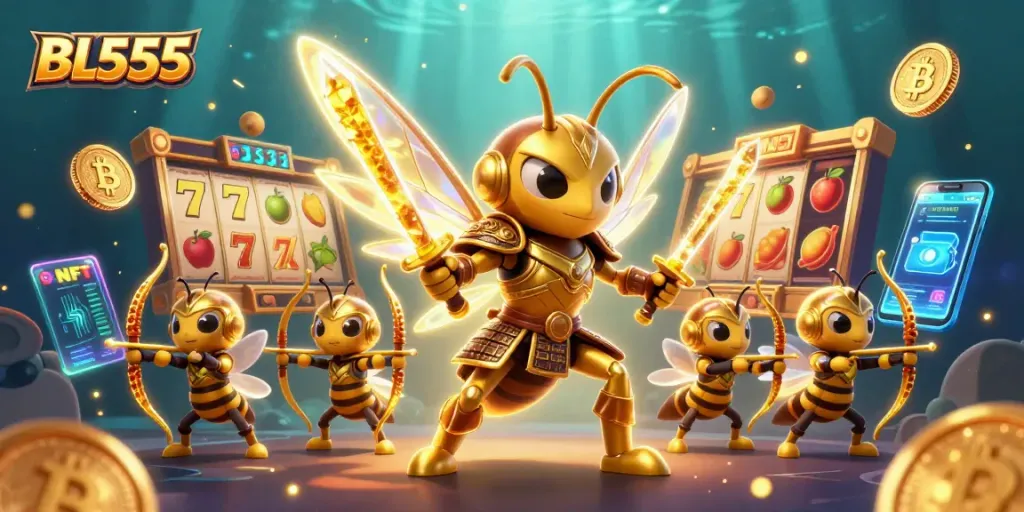 Engage with BL555's exciting slot games featuring vibrant colors and dynamic action.