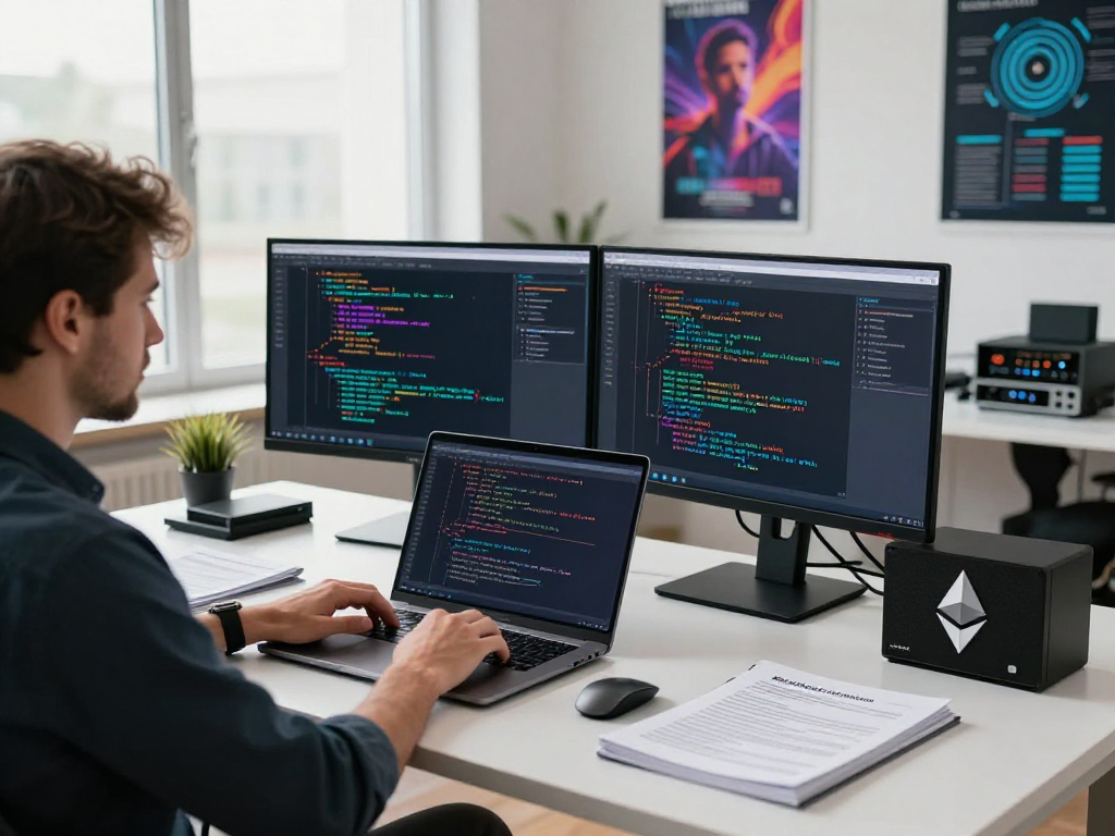 Innovative workspace showcasing tornardocash privacy solutions with a focus on blockchain technology.