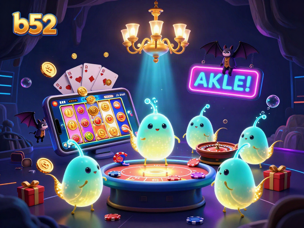 Engage in thrilling gameplay at the b52 casino with glowworms lighting up the vibrant gaming scene.