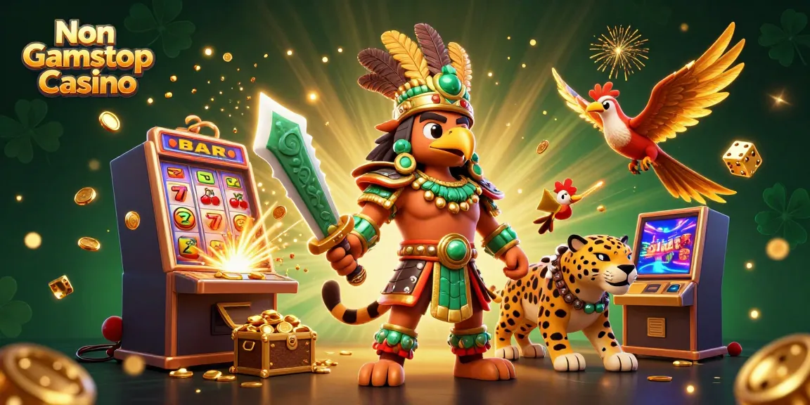 Experience the excitement of a Non Gamstop Casino with dynamic 3D characters and vibrant game elements.