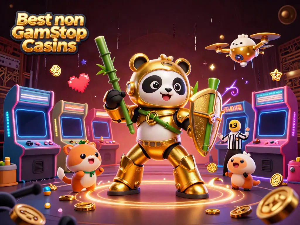 Engage with the thrilling ambiance at Best non Gamstop Casinos featuring dynamic 3D arcade-style elements.