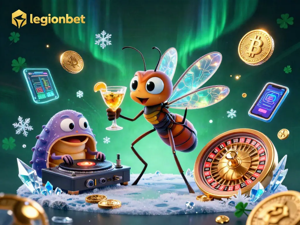 Experience the excitement of legionbet through this vibrant 3D casino scene with unique characters.