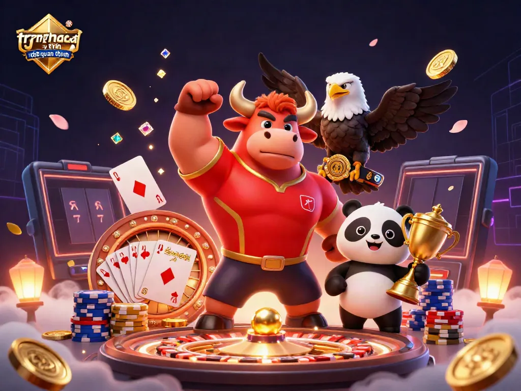 Engaging 3D casino scene showcasing characters celebrating and promoting trang nha cai uy tin được quan tâm, with sparkling elements and dynamic ambiance.
