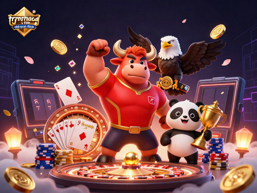 Engaging 3D casino scene showcasing characters celebrating and promoting trang nha cai uy tin được quan tâm, with sparkling elements and dynamic ambiance.