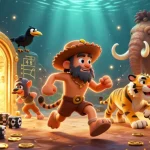 Experience the thrill at new online casinos Australia with vibrant caveman casino scene full of treasures.